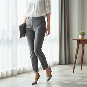 LOFT Elegant Gray Ankle Pants